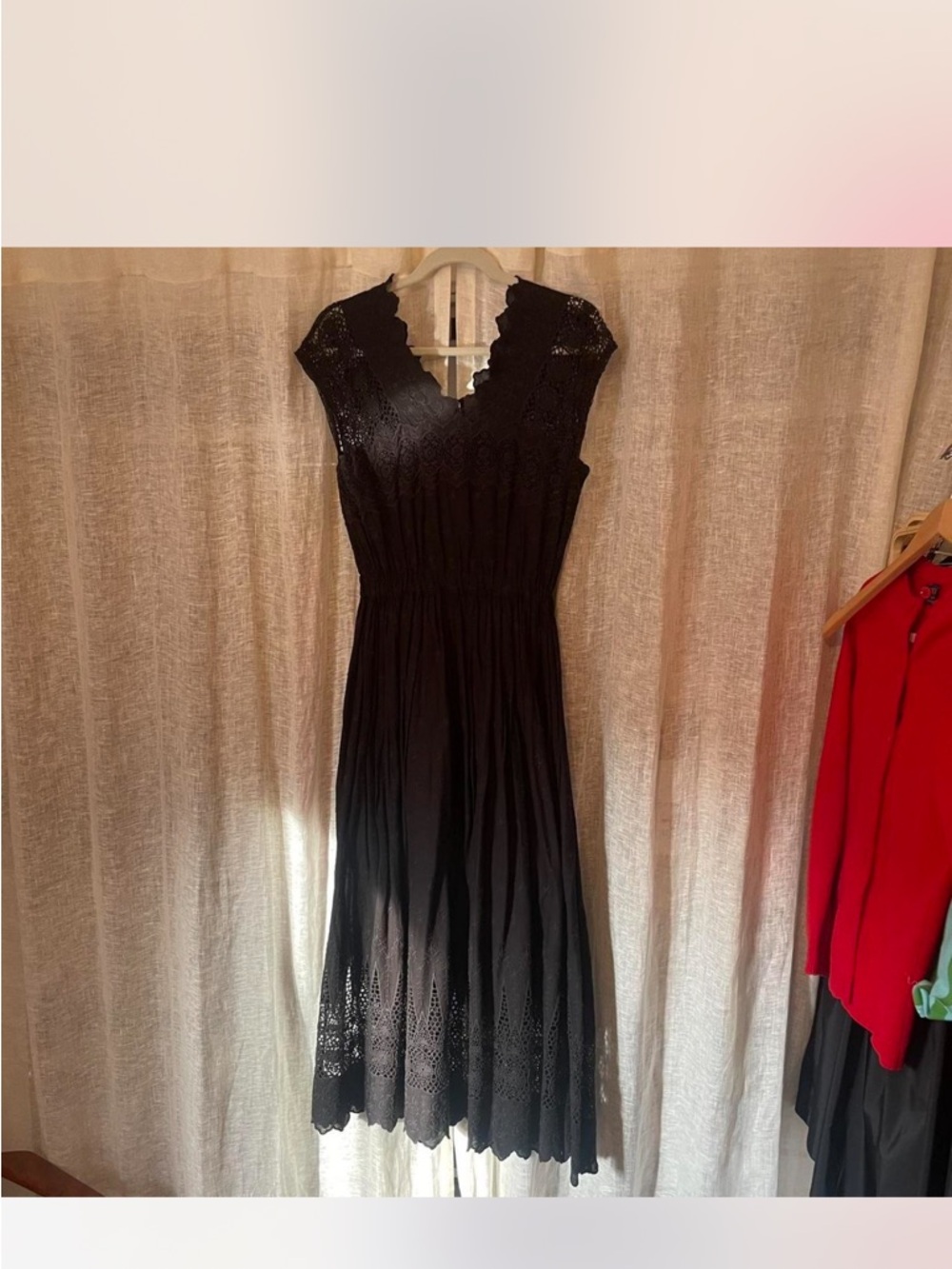 Ulla Johnson black Lace Midi Dress